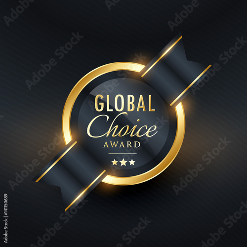 global choice award label and badge design