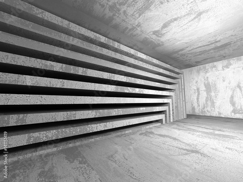 Empty dark abstract concrete room interior architecture