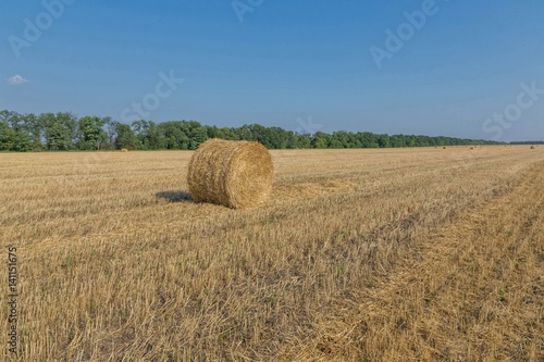 Haystack on the field