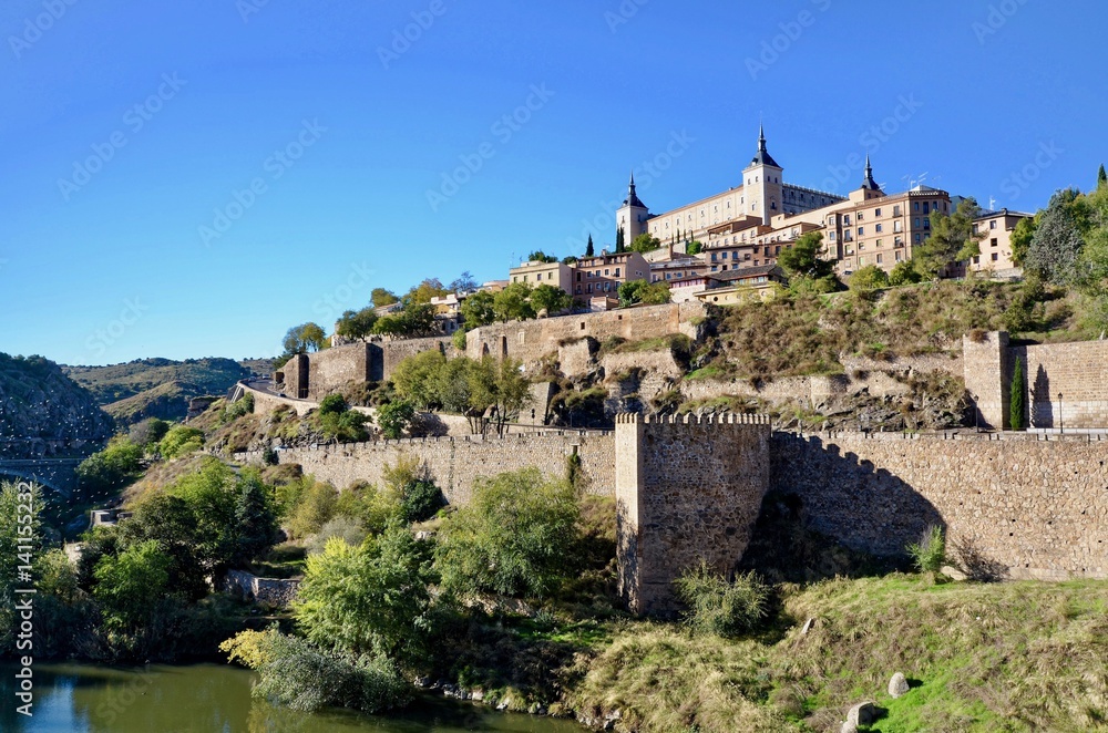 View of Toledo, Spain from the Rio Tagus river