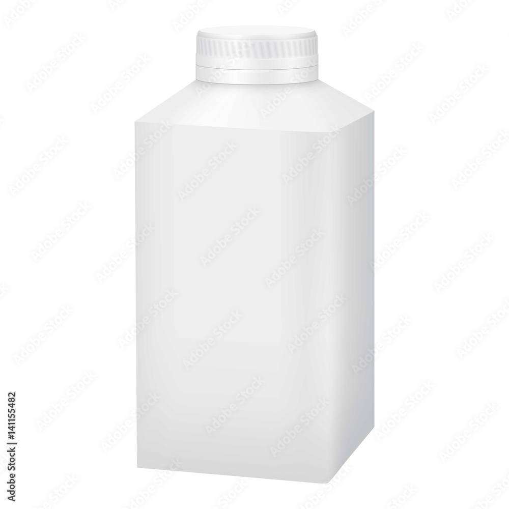 White blank plastic bottle with cap mockup White blank plastic bottle with cap mockup