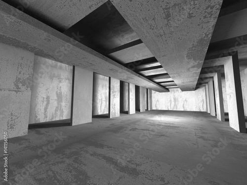 Fototapeta Naklejka Na Ścianę i Meble -  Abstract concrete architecture dark background