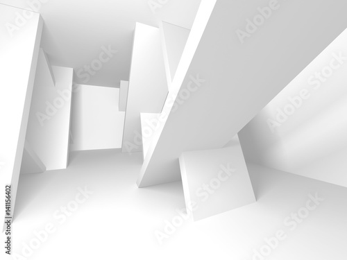 Abstract White Architecture Geometric Background