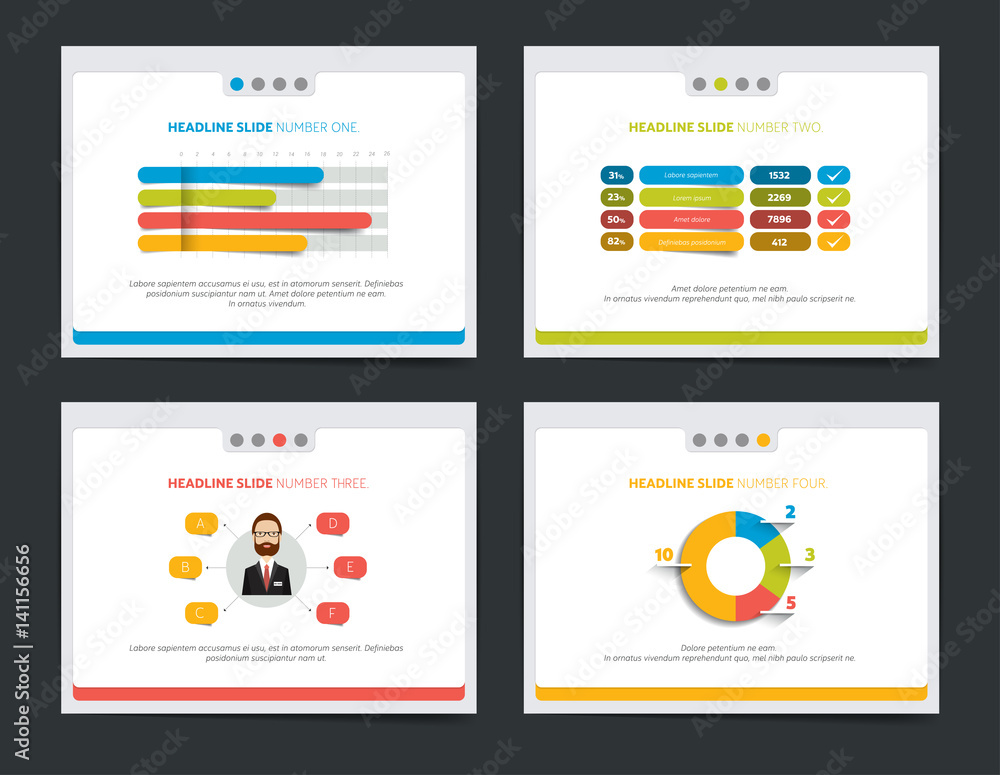 Slide business templates. Infographics for leaflet, poster, slide, magazine, book, brochure, website, print.