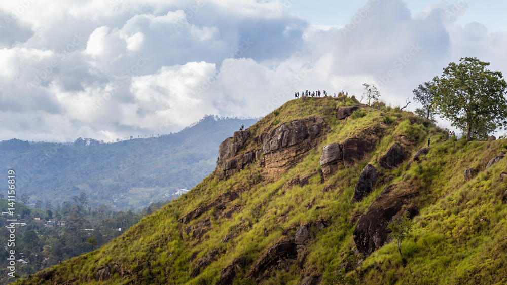 landscape with a Viewpint on the way to Little Adam's Peak in Ella, Sri Lanka