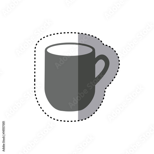 Free Download sticker monochrome silhouette big mug with handle vector illustration - GFXLoad