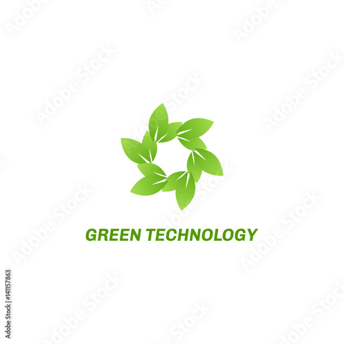 Abstract eco green logo