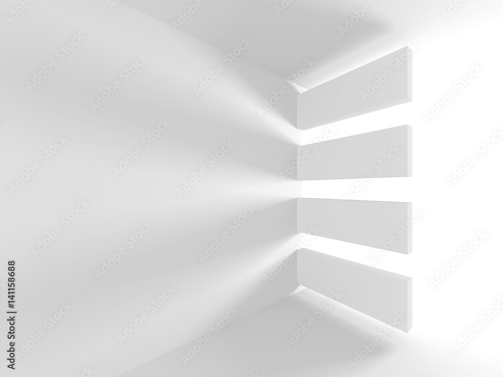 White empty interior. Abstract architecture background White empty interior. Abstract architecture background