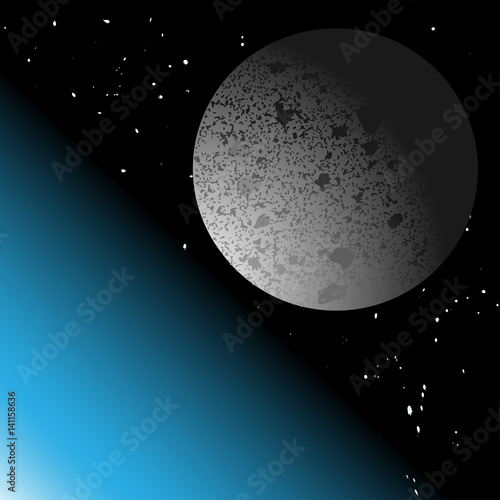 The moon illuminated through the Earth's atmosphere