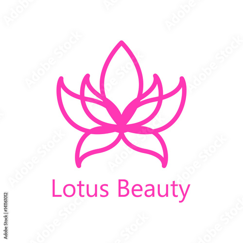 Fototapeta Naklejka Na Ścianę i Meble -  Lotus flower logo icon