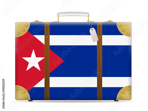 Cuba flag travel suitcase