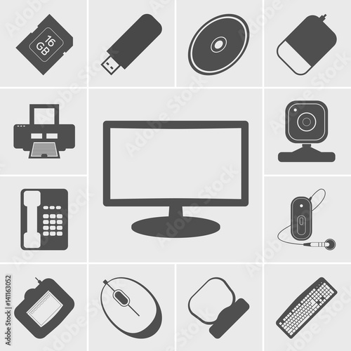 business and office icons vector