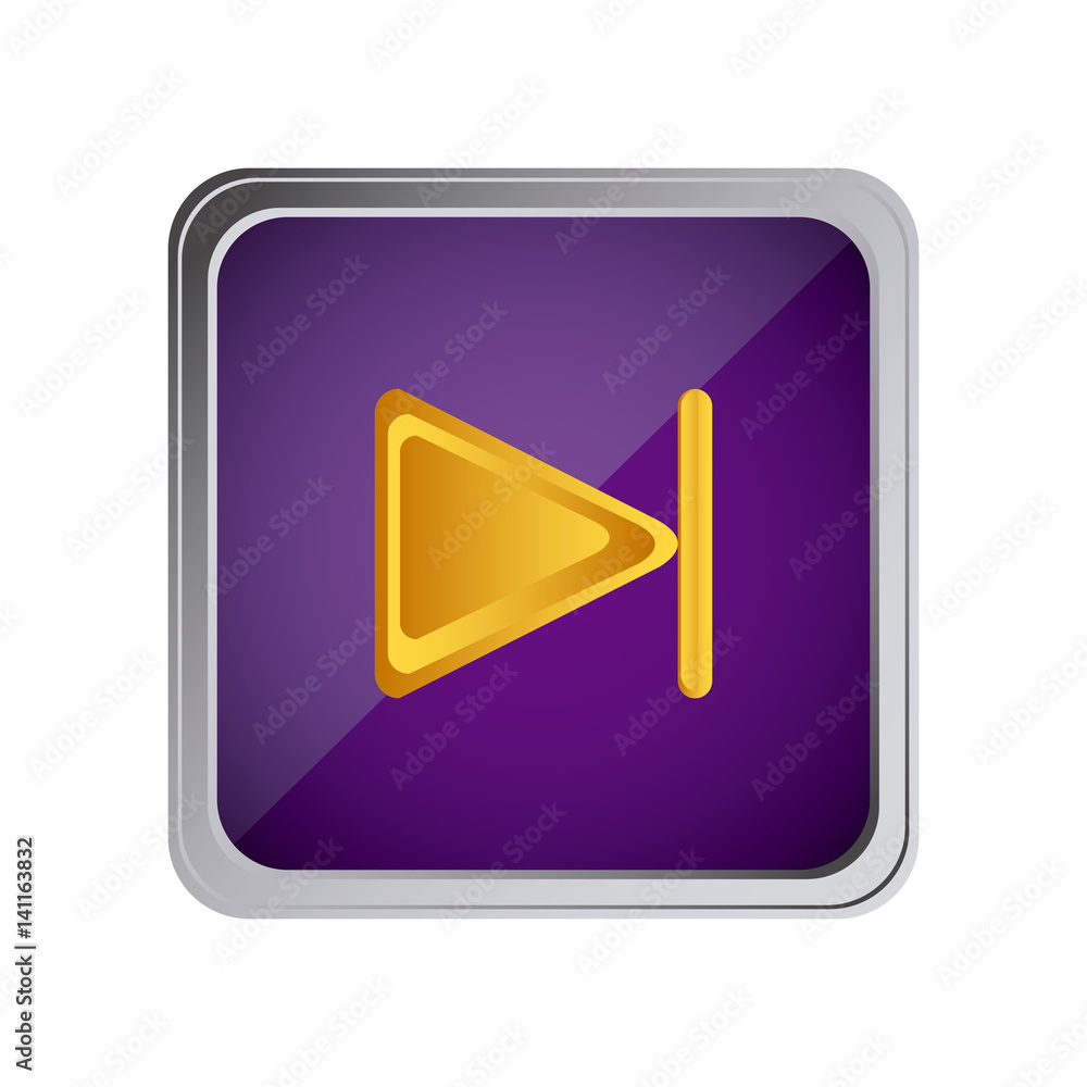 forward button icon with background purple vector illustration forward button icon with background purple vector illustration