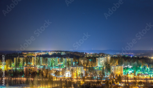 Skyline of apartment houses