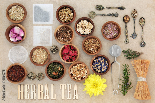 Herb Tea Selection. Also used in herbal medicine.