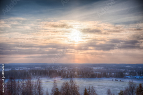 View from hill overlooking field © Kristian Tuhkanen