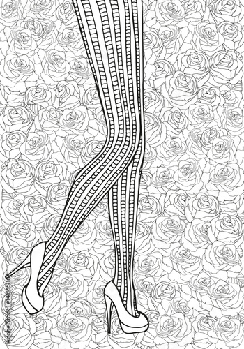 Pattern for coloring book. A4 size.