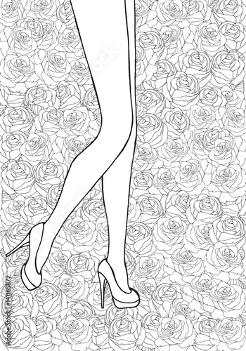 Pattern for coloring book. A4 size.