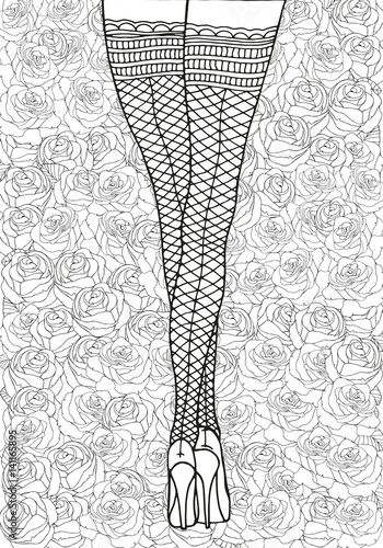 Pattern for coloring book. A4 size.