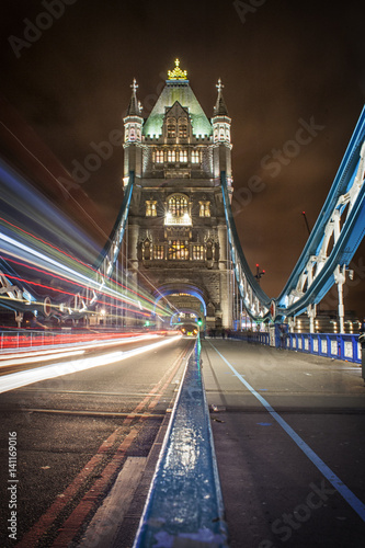 Tower Bridge of London at night - UK