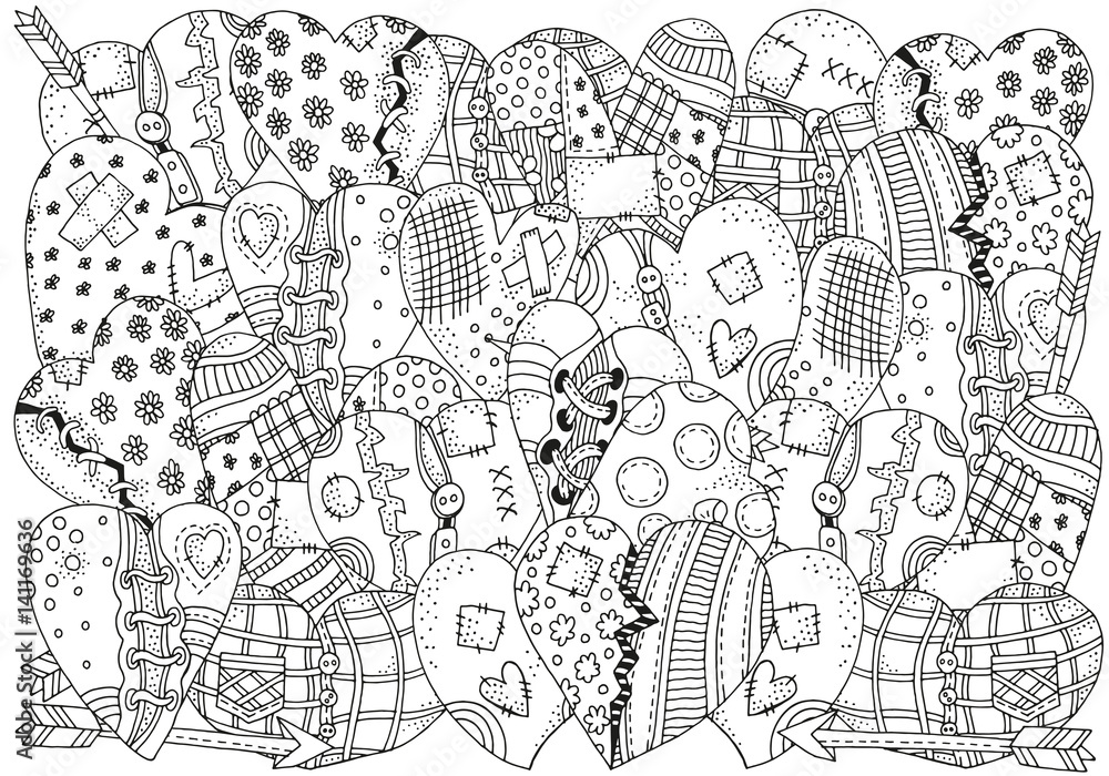 Fototapeta premium Pattern for coloring book