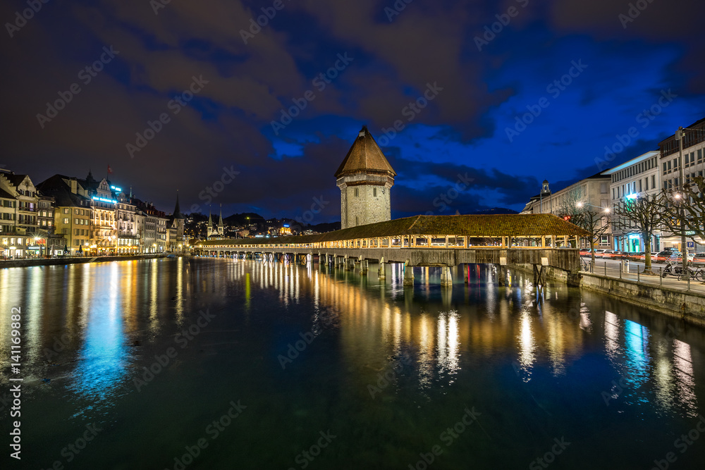 Chapel Bridge in Lucerne Switzerland