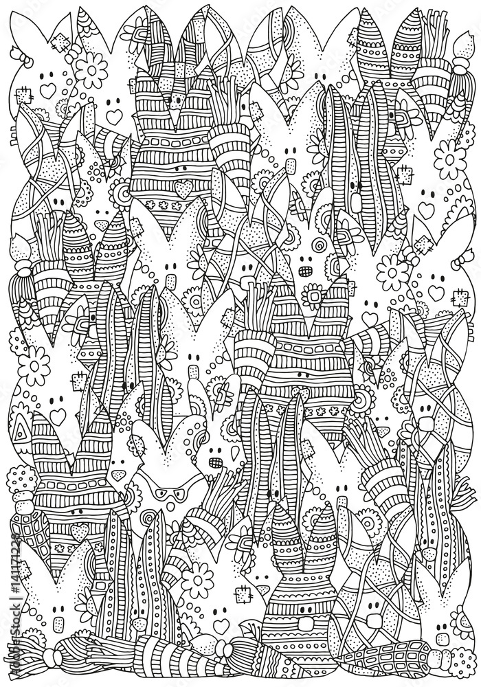 Obraz premium Pattern for coloring book.