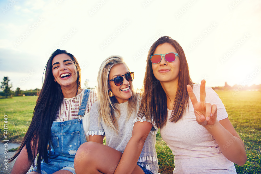 Young happy adults having good time together Young happy adults having good time together