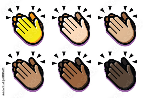 Vector Of Different Hand Icons Isolated On White Background