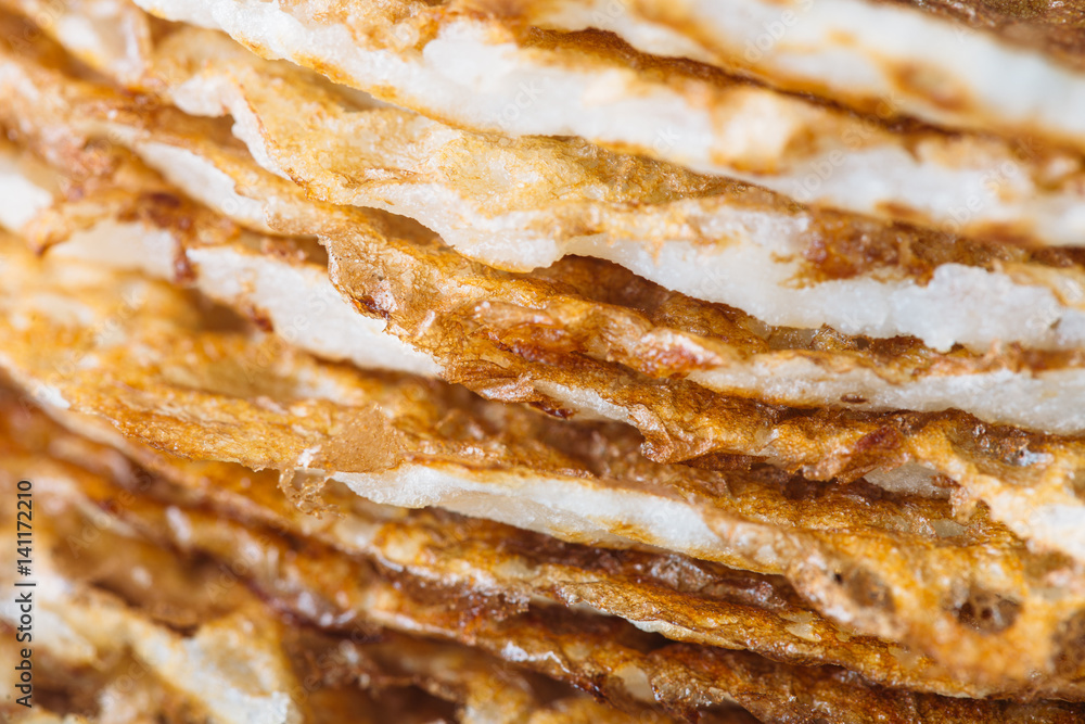 Traditional Russian or Ukraine pancakes Traditional Russian or Ukraine pancakes