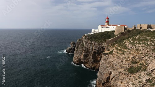 4K UltraHD Timelapse of Cape St. Vincent Lighthouse near Sagres, Portugal