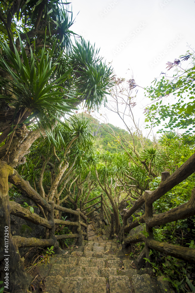 Fototapeta premium Climbing up the Marble mountains, Da Nang, Vietnam