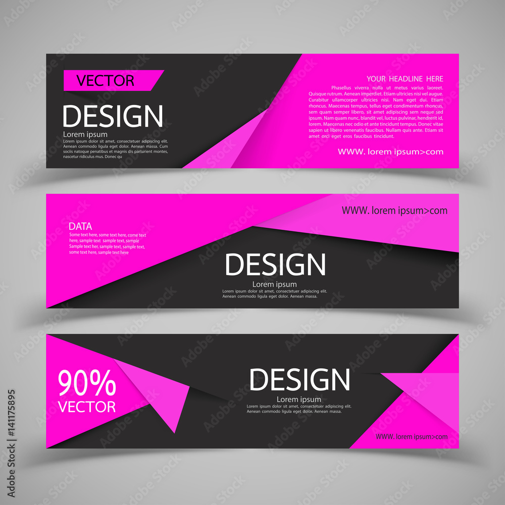 Set of banner templates. Modern abstract Vector Illustration design. Set of banner templates. Modern abstract Vector Illustration design.