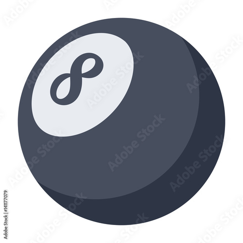 Pool ball, vector illustration in trendy flat style