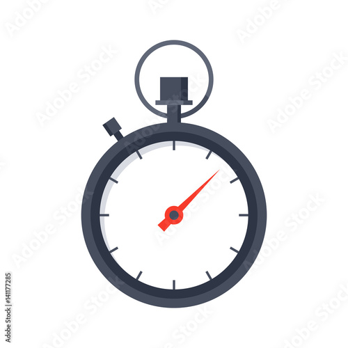 Stopwatch, vector illustration in trendy flat style