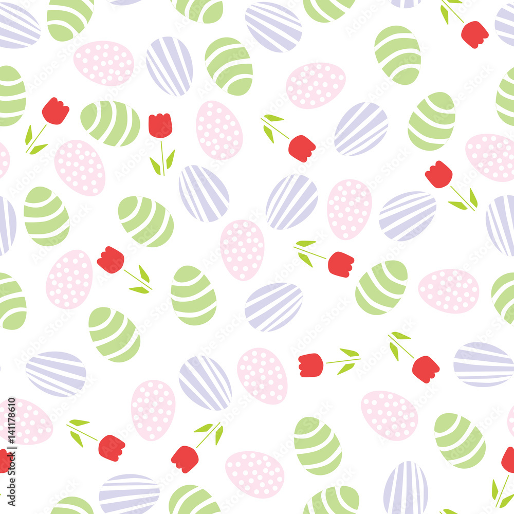 Seamless pattern of Easter eggs Seamless pattern of Easter eggs