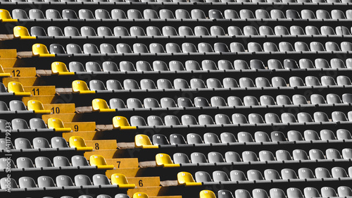 Tribune of fans at the stadium