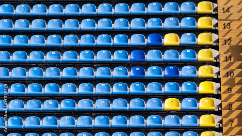 Tribune of fans at the stadium
