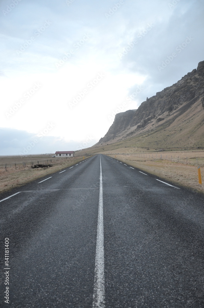 Long Road in Iceland