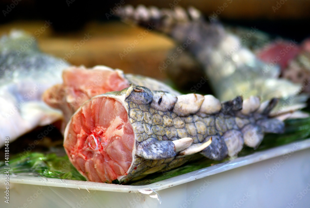 Alligator meat, Guangzhou, China