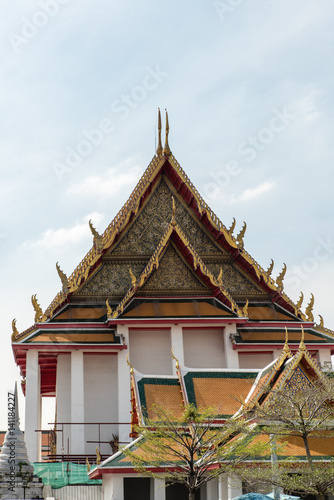 Wat Kalayanamit Temple details, Bangkok, Thailand photo