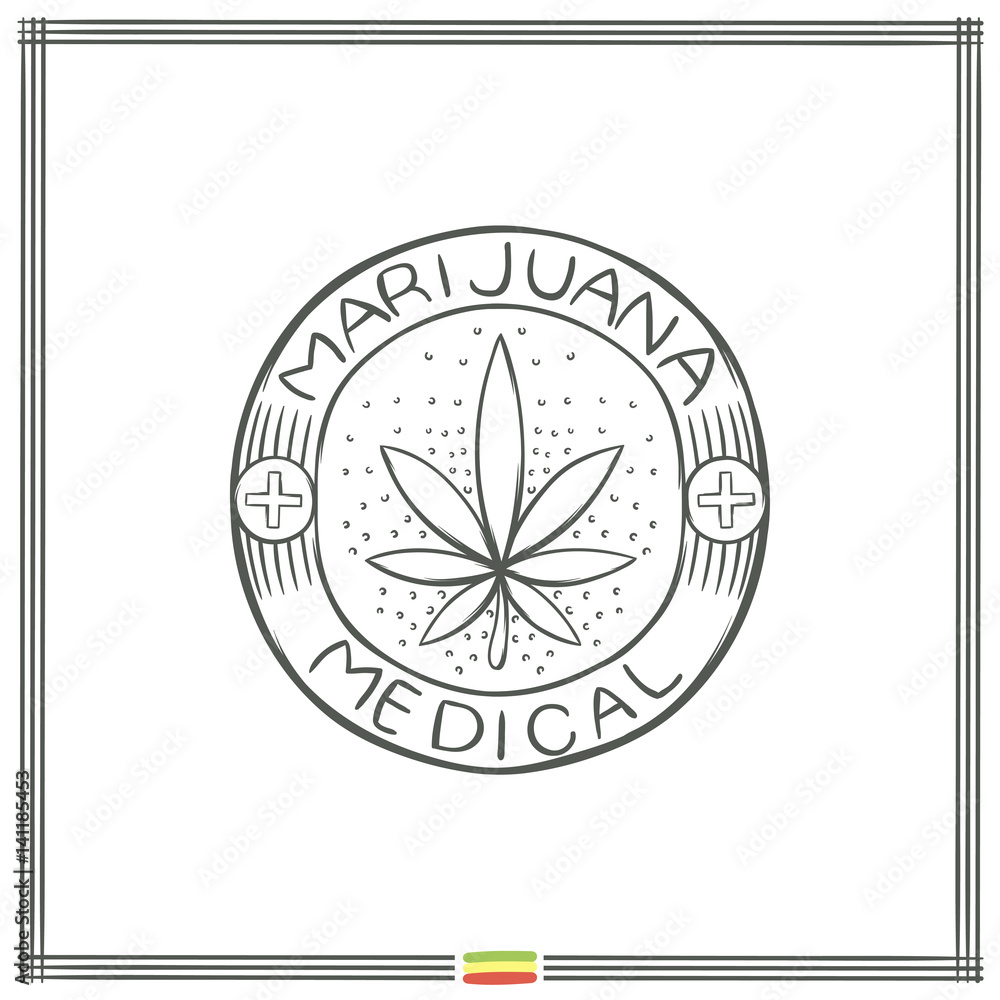 Medical Marijuana Logo Black Four