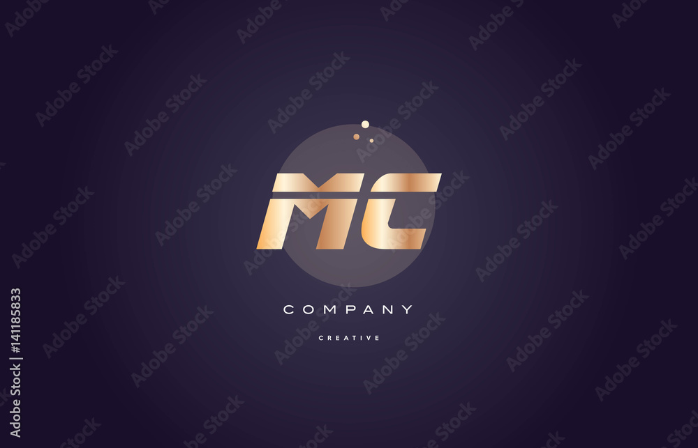 mc m c gold metal purple alphabet letter logo icon template mc m c gold metal purple alphabet letter logo icon template
