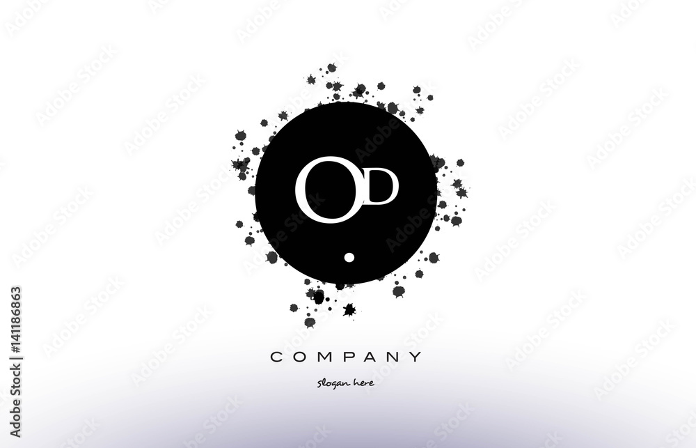 od o d circle grunge splash alphabet letter logo vector icon template od o d circle grunge splash alphabet letter logo vector icon template