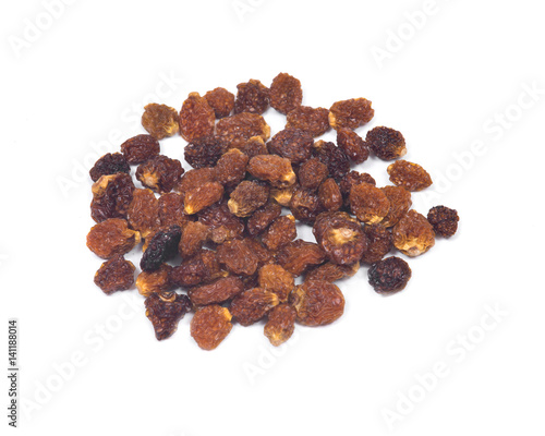 Dried organic golden berries, Physalis Peruviana isolated on white background