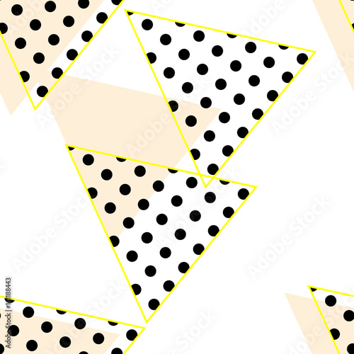 Abstract pattern - triangles. Endless modern abstract pattern with triangles. For design concepts - web - prints - fabrics - posters - wallpapers - interfaces. Vector illustration.