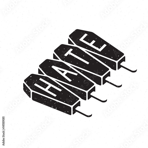 illustration for print on t-shirt or cover, card, poster for a music festival or a party