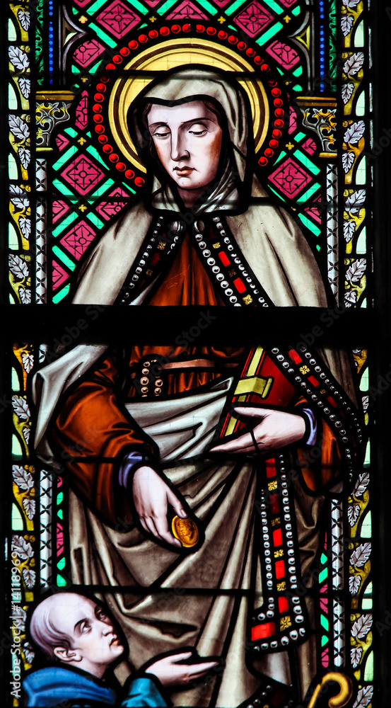 Stained Glass - Saint Frances of Rome or Santa Francesca Romana Stained Glass - Saint Frances of Rome or Santa Francesca Romana