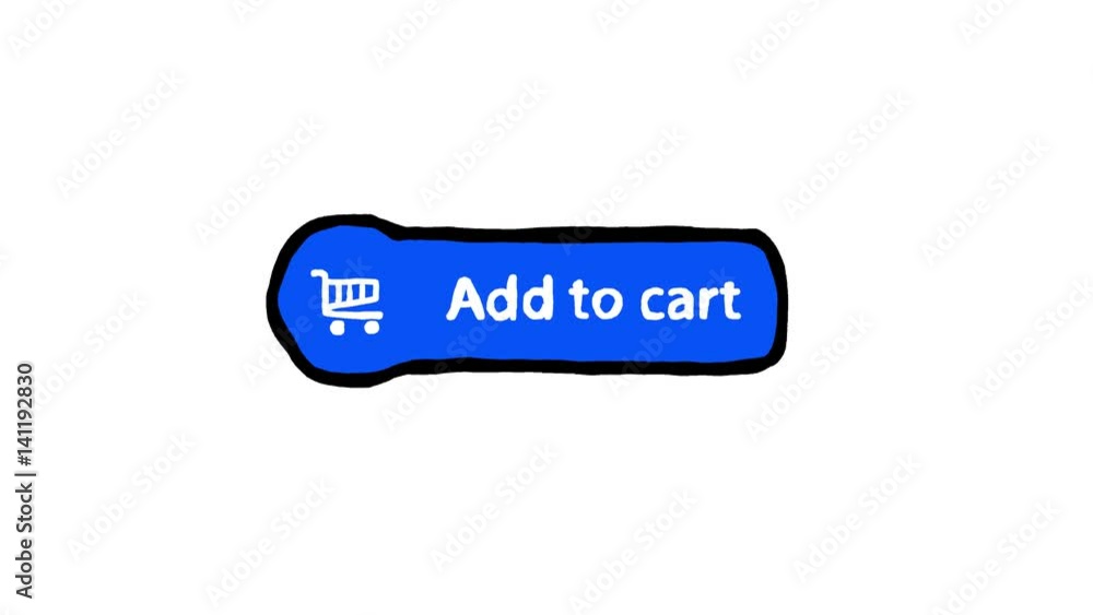 Handmade scribble animation of a blue ADD TO CART button Handmade scribble animation of a blue ADD TO CART button