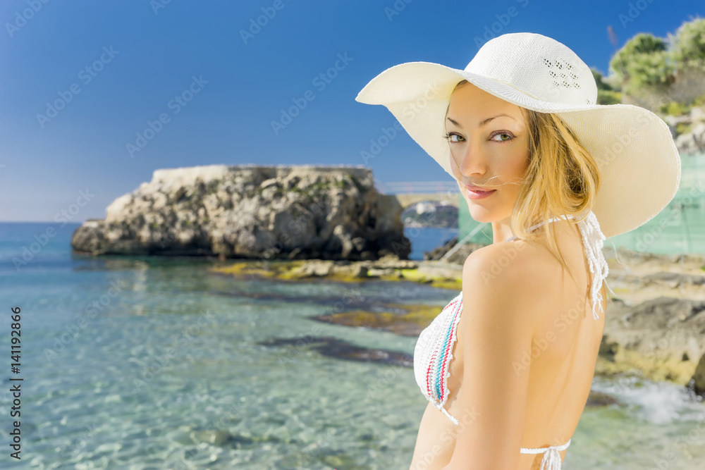 woman and beach